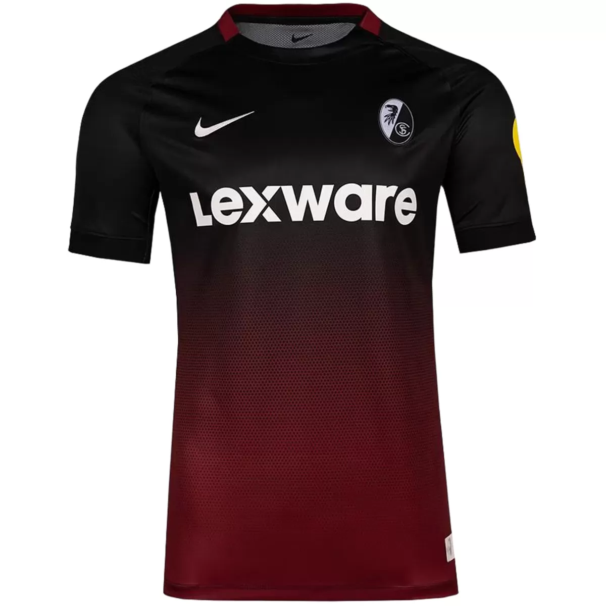 Mens SC Freiburg Third Jersey 2026/27 Mens SC Freiburg Third Jersey 2026/27 black and burgundy gradient front view