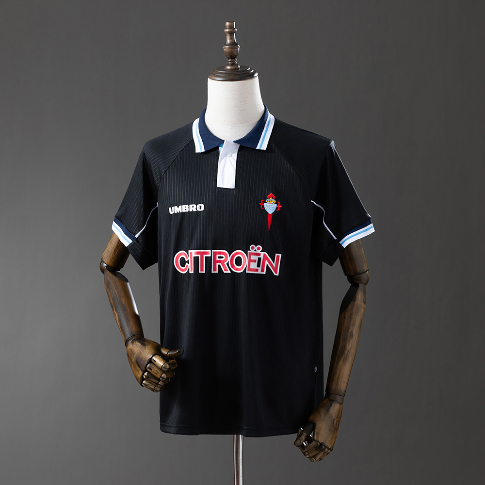Mens Celta Vigo Retro Away Jersey 1997/98 Mens Celta Vigo Retro Away Jersey 1997/98 front view on display