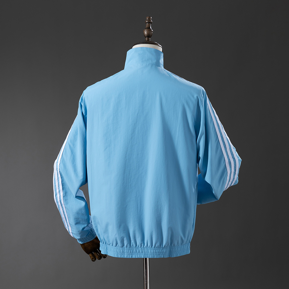 Mens Argentina Trench Coat Reversible Blue and Purple Windbreaker 2025 Mens Argentina Trench Coat Reversible Blue and Purple Windbreaker 2025 back view detail