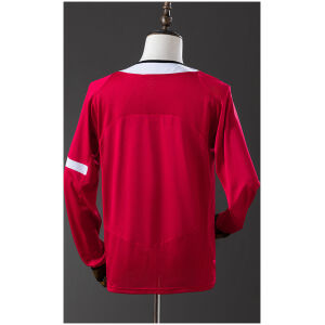 Mens Manchester United Retro Long Sleeve Home Jersey 2004/06 back view detail