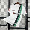 Front view of the Mens Borussia Monchengladbach Retro Home Jersey 2008 in white with black and green vertical sash