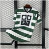 Mens Sporting Lisbon Retro Home Jersey 2000/01 front view with green hoops