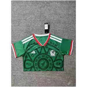 Womens Mexico World Cup V/neck Singlet Kits Home Jersey 2026 flat lay view