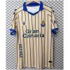 Mens Las Palmas Retro Jersey 2026/27 sand and blue pinstripe shirt front view with crest