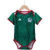 Baby Mexico World Cup Home Jersey 2026 green infant bodysuit front view on hanger