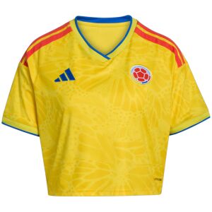 Yellow Colombia cropped home jersey front view