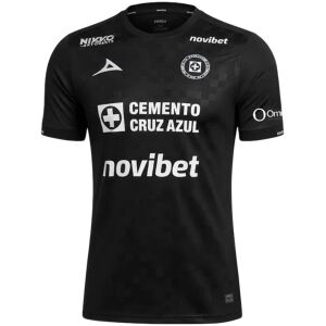 Mens Cruz Azul Third Jersey 2025/26 front view showing blackout design with monochrome crest and Novibet sponsor