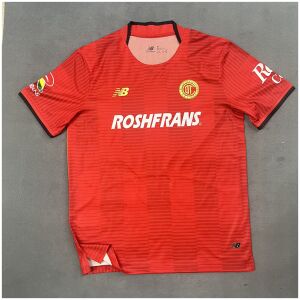 Mens Toluca Home Jersey 2025/26 front view in scarlet red with tonal stripes and Roshfrans sponsor