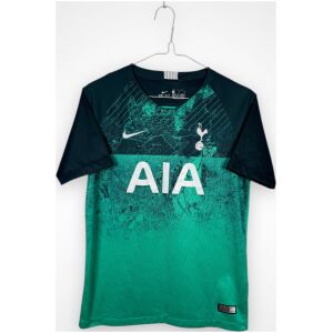 Mens Tottenham Retro Third Jersey 2018/19 front view in Neptune green with aerial map graphic and AIA logo