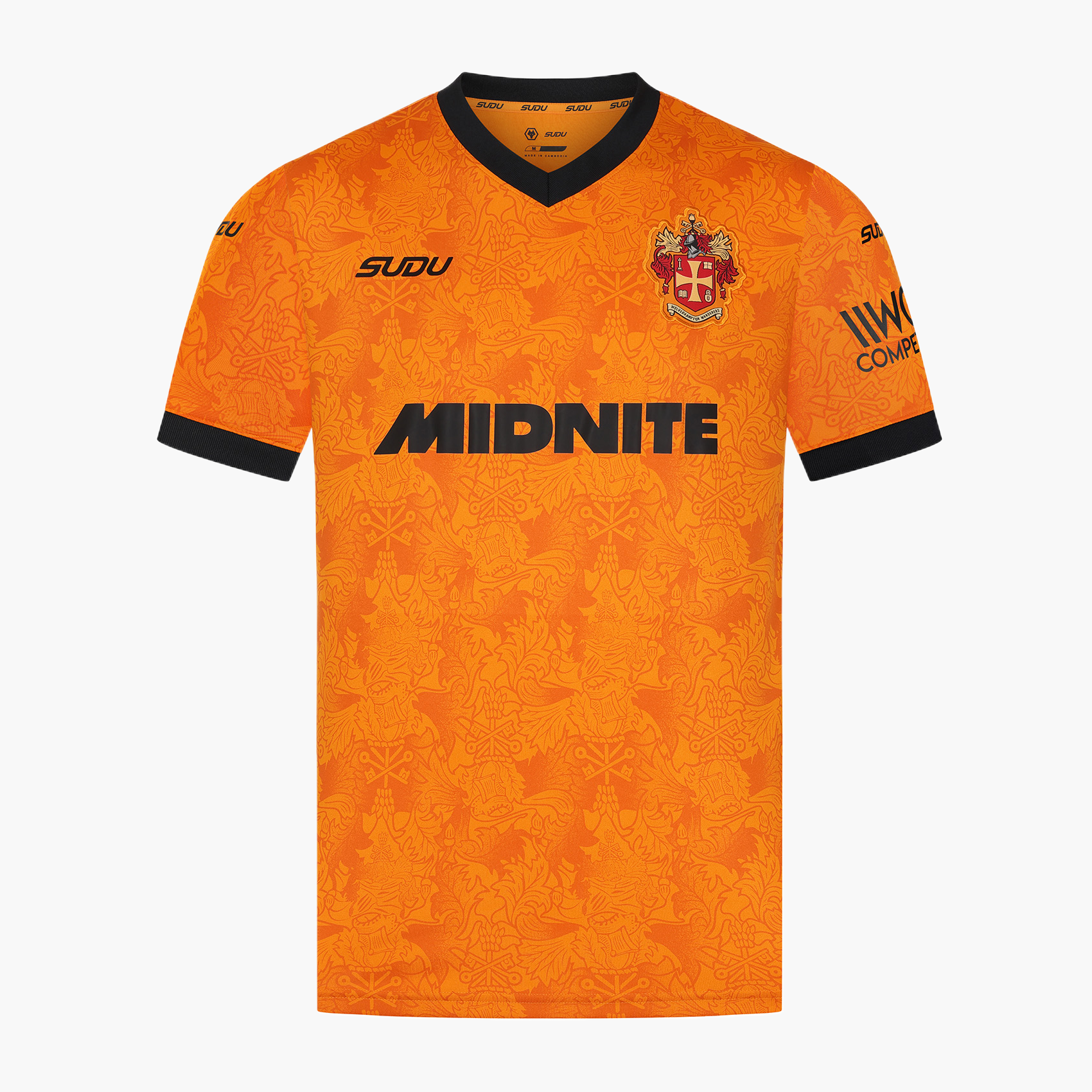 Mens Wolverhampton Wanderers Home Jersey 2026/27 Mens Wolverhampton Wanderers Home Jersey 2026/27 front view in Old Gold with heritage crest and Midnite sponsor