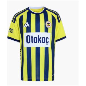 Mens Fenerbahçe SK Home Jersey 2026/27 yellow and navy striped shirt front view with Otokoç sponsor and club crest