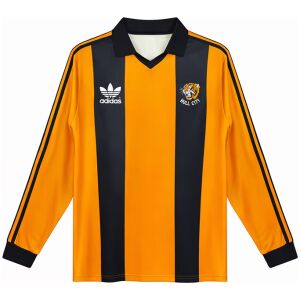 Mens Hull City Retro Long Sleeve Home Jersey 1981/82 front view flat lay