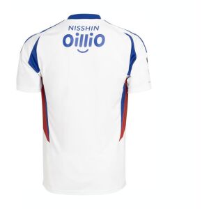Mens Yokohama F.Marinos Away Jersey 2025/26 white shirt rear view showing blue NISSHIN OilliO sponsor