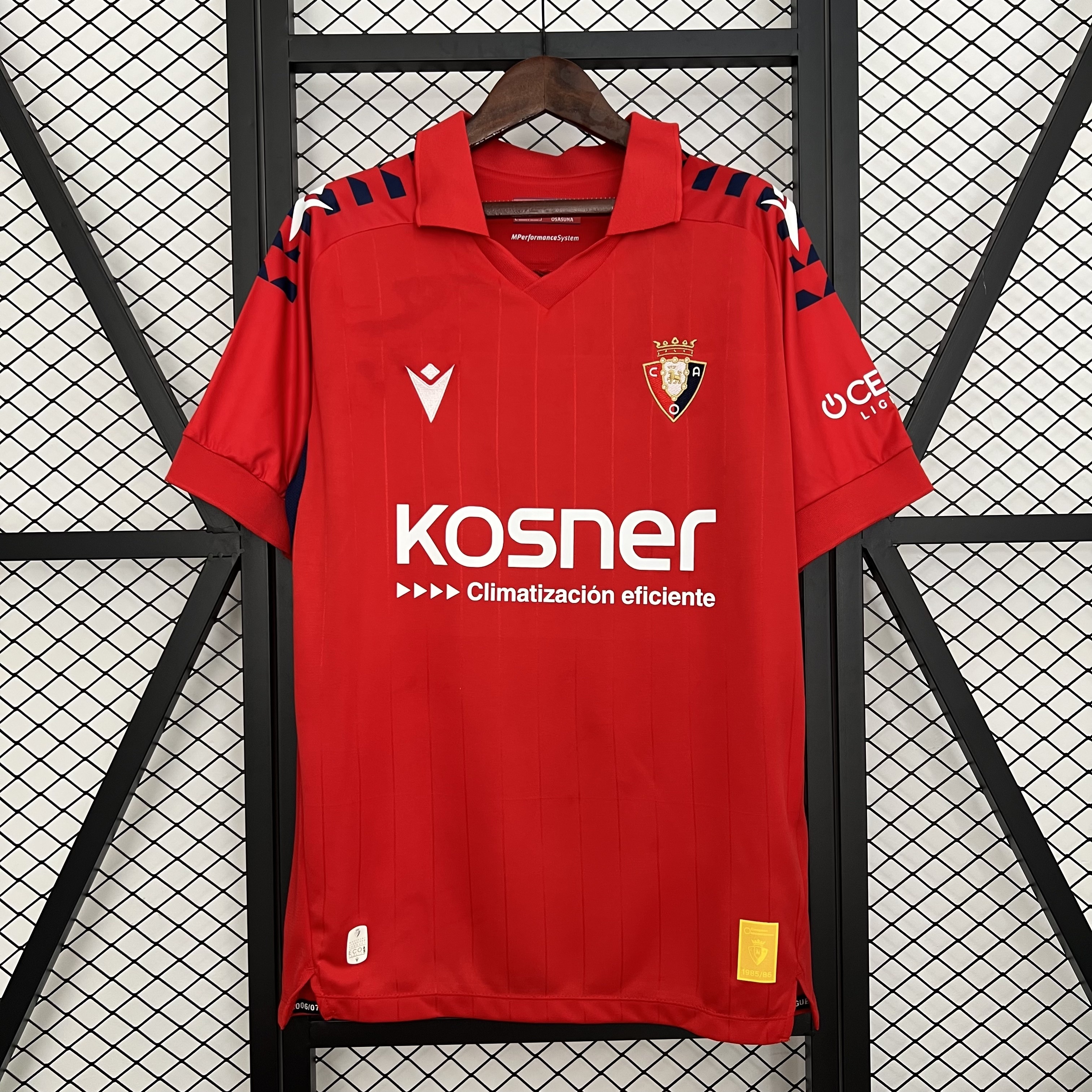 Mens Osasuna Home Jersey 2025/26 Mens Osasuna Home Jersey 2025/26 front view on display