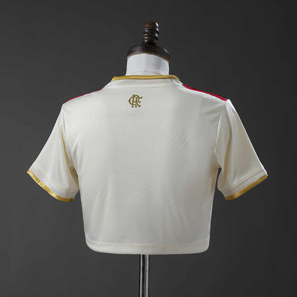 Womens Flamengo 2526 style Third Crop Top Womens Flamengo 2526 style Third Crop Top rear view showing authentic team styling