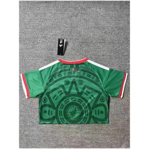 Womens Mexico World Cup V/neck Singlet Kits Home Jersey 2026 rear view of shirt and shorts