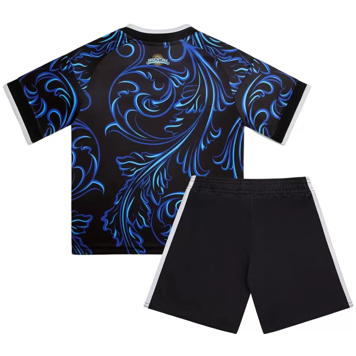 Kids Argentina World Cup Away Kit 2026 Kids Argentina World Cup Away Kit 2026 rear view of shirt and shorts