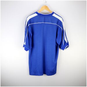 Mens Brazil World Cup Blue Retro Away Jersey 1998 back view detail