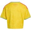 Womens Colombia Cropped World Cup Home Jersey 2026 Womens Colombia Cropped World Cup Home Jersey 2026 rear view showing authentic team styling