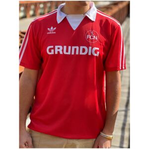 Mens FC Nurnberg Shirt Retro Home Jersey 1978/80 rear view showing authentic team styling
