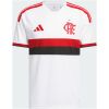 Mens CR Flamengo Away Jersey 2026/27 front view in white with red and black hoop and CRF crest