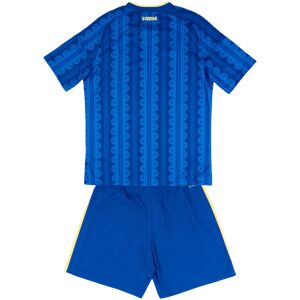 Kids World Cup Sweden Away Kit 2026 rear view of shirt and shorts