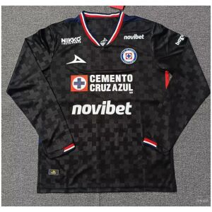 Mens Cruz Azul Long Sleeve Third Jersey 2025/26 Mens Cruz Azul Long Sleeve Third Jersey 2025/26 front view in black