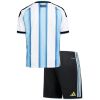 Kids Argentina Home Kit 2026 rear view of shirt and shorts