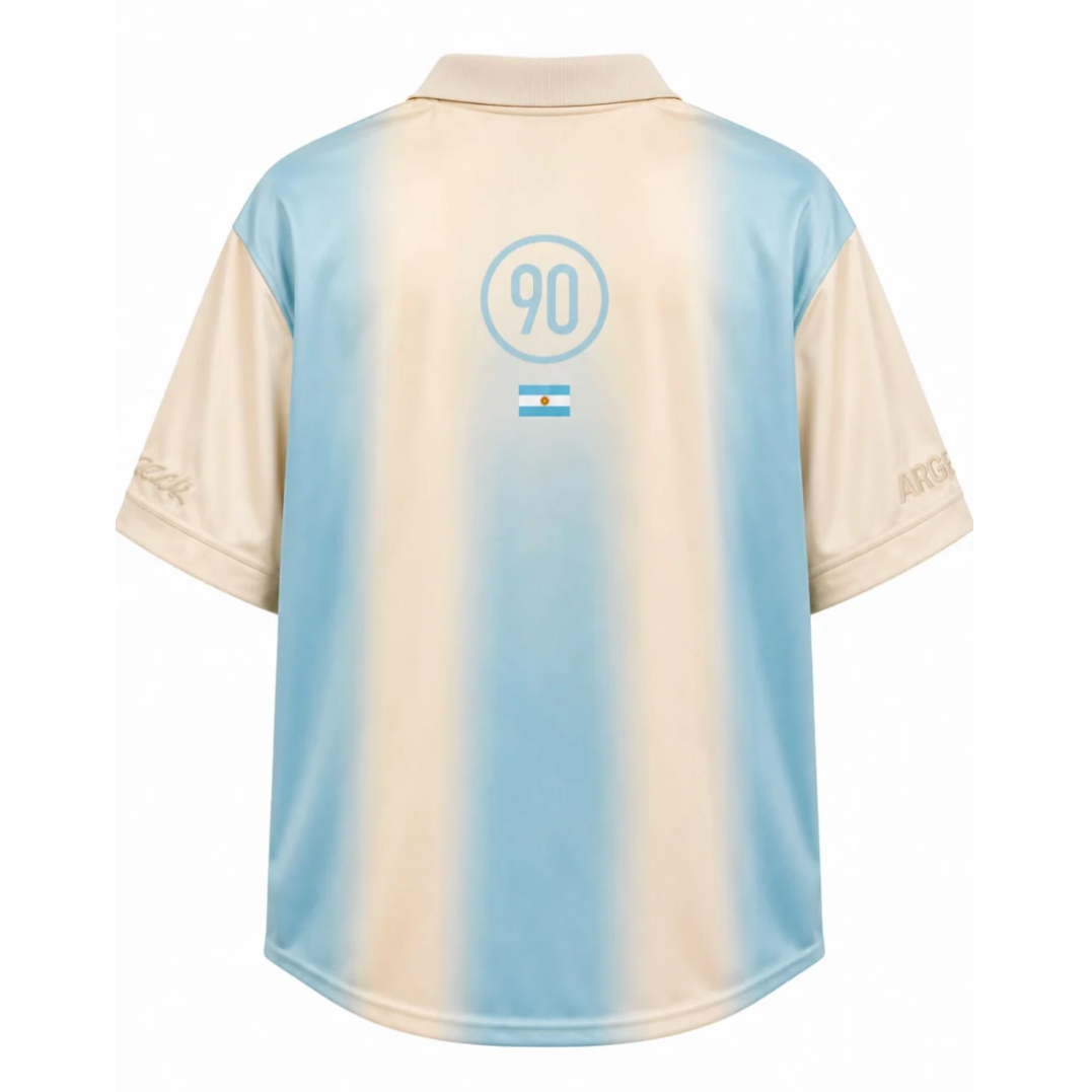 Mens Travis Scott Cactus Jack x Nike Camiseta Argentina Total 90 Retro Collaboration Jersey Mens Travis Scott Cactus Jack x Nike Camiseta Argentina Total 90 Retro Collaboration Jersey rear view showing authentic team styling