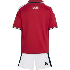 Kids Manchester United Home Kit 2026/27 rear view of shirt and shorts