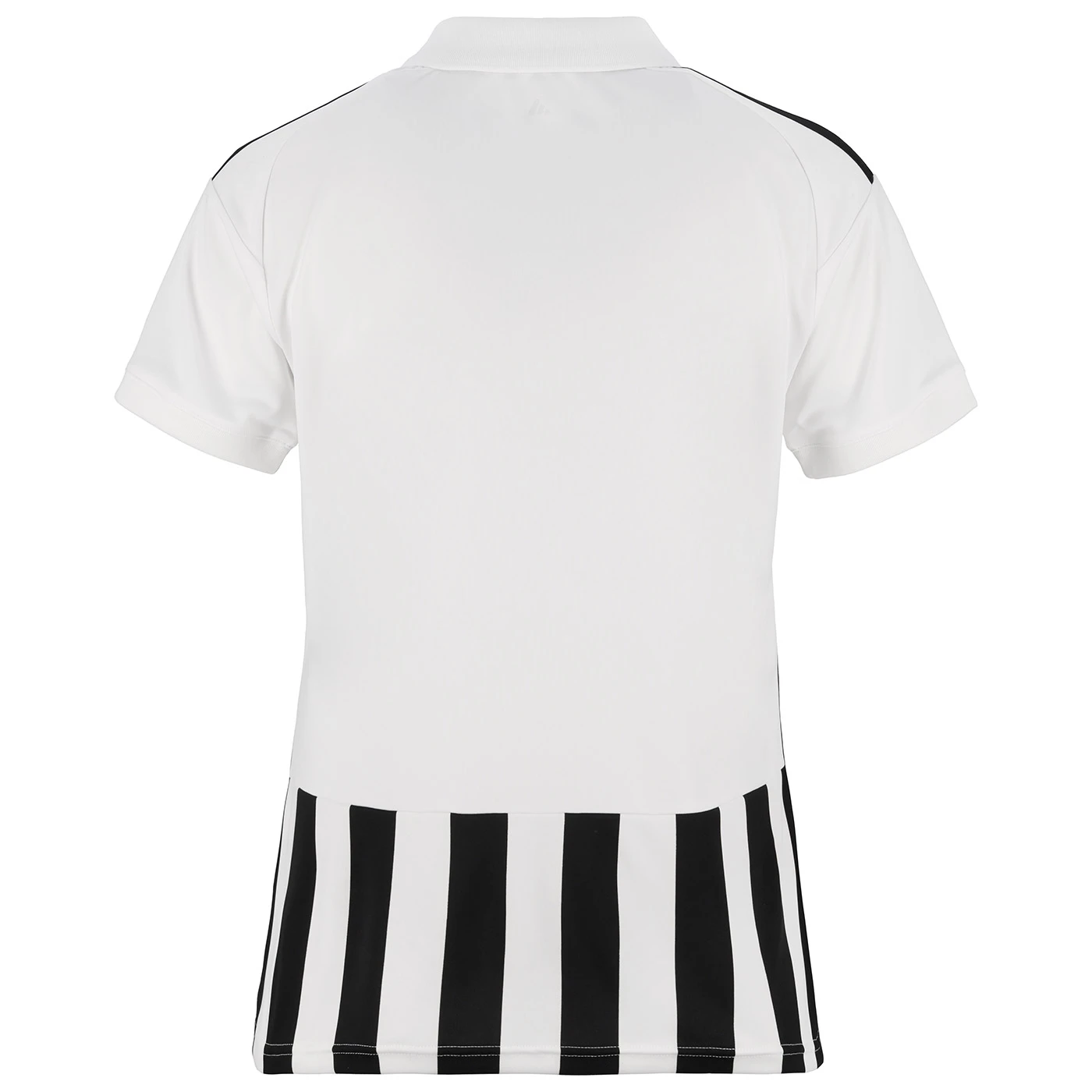 Womens Juventus Home Jersey 2026/27 Womens Juventus Home Jersey 2026/27 tailored shirt rear view showing solid white upper back and striped lower hem