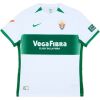 White Elche CF shirt with dark-green chest band and VegaFIBRA print, front view