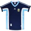 Dark navy Argentina retro away shirt with light blue V-neck front view