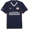 Deep navy PSV Eindhoven away jersey with white V-neck front view