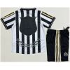 Kids Newcastle United Retro Home Kit 1997/99 rear view of shirt and shorts
