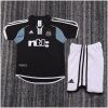 Kids Newcastle United Retro Away Kit 2000/01 jersey and shorts set flat lay view
