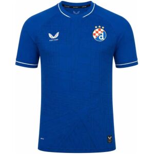 Mens Dinamo Zagreb Home Jersey 2026/27 royal blue shirt front view with tonal city pattern and club crest
