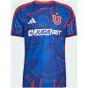 Front view of the Mens Universidad de Chile Home Jersey 2026/27 in royal blue with red geometric line art