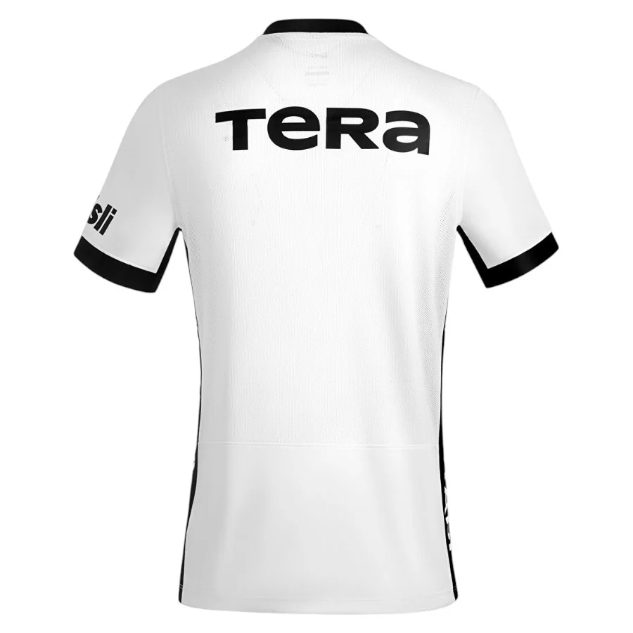 Mens Besiktas Home Jersey 2026/27 Mens Besiktas Home Jersey 2026/27 white shirt back view showing breathable micro-mesh panel and TeRa sponsor logo