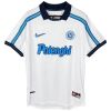 Mens Napoli Retro Away Jersey 1998/99 white shirt front view with navy polo collar and Polenghi sponsor