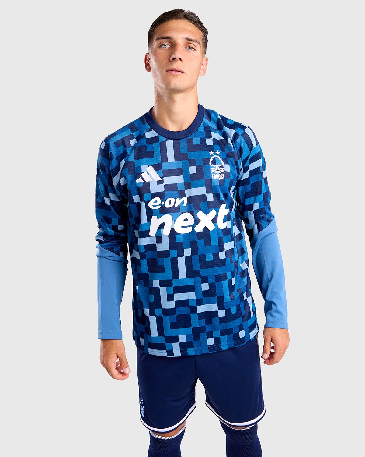 Mens Nottingham Forest Blue Pre-Match Long Sleeve Jersey 2026/27 Mens Nottingham Forest Blue Pre-Match Long Sleeve Jersey 2026/27