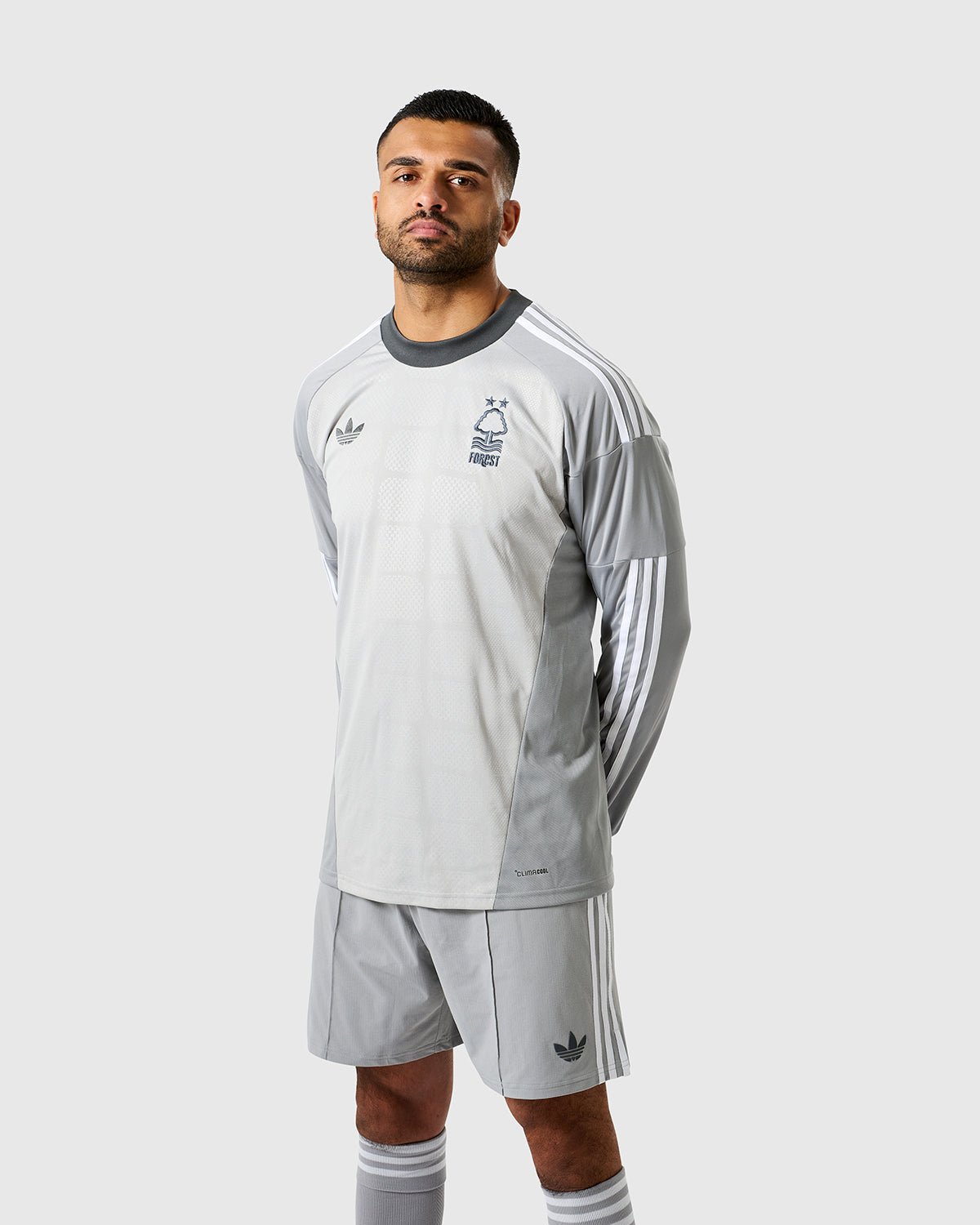 Mens Nottingham Forest Grey Goalkeeper Long Sleeve Jersey 2026/27 Mens Nottingham Forest Grey Goalkeeper Long Sleeve Jersey 2026/27