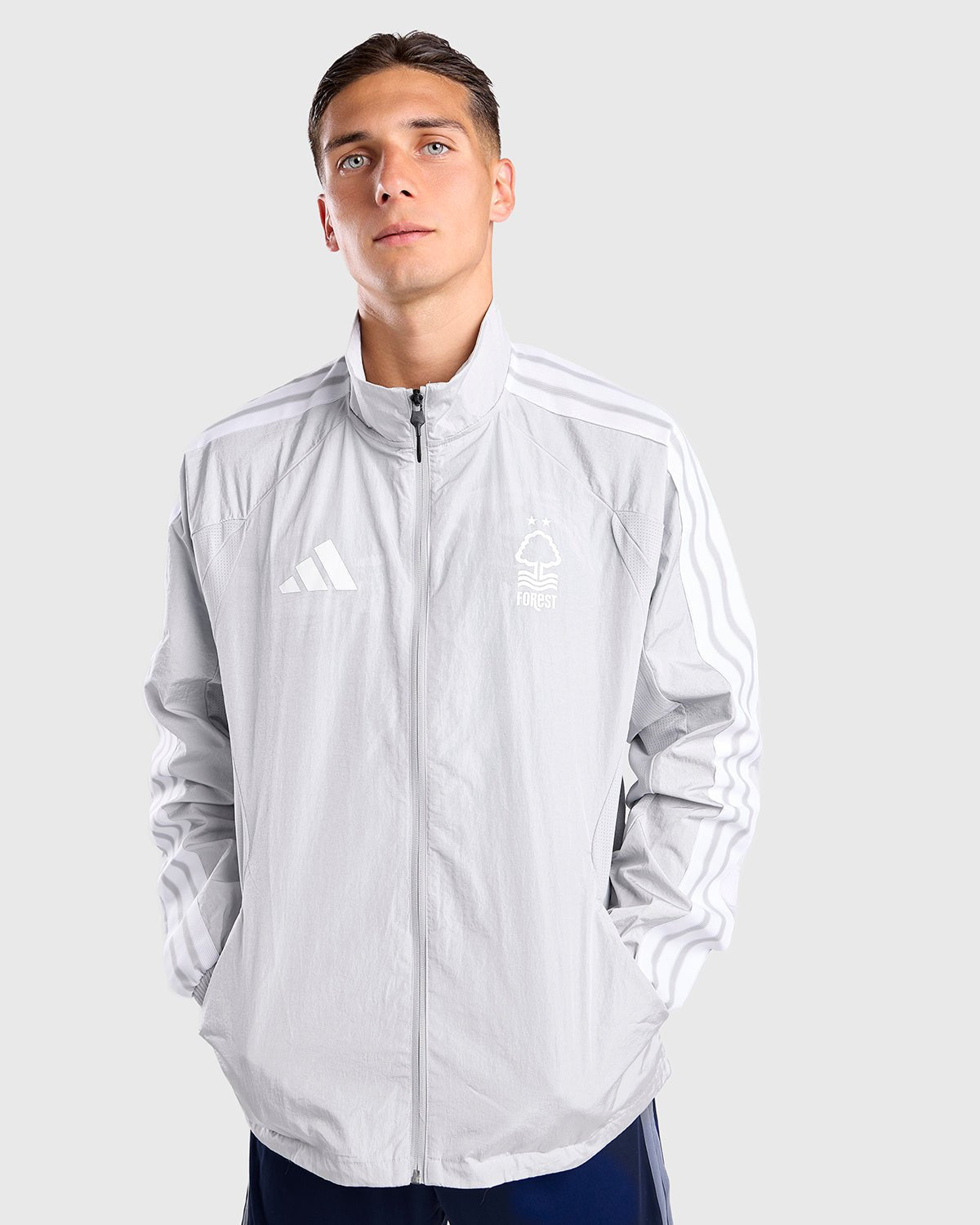 Mens Nottingham Forest Grey Anthem Jacket 2026/27 Mens Nottingham Forest Grey Anthem Jacket 2026/27