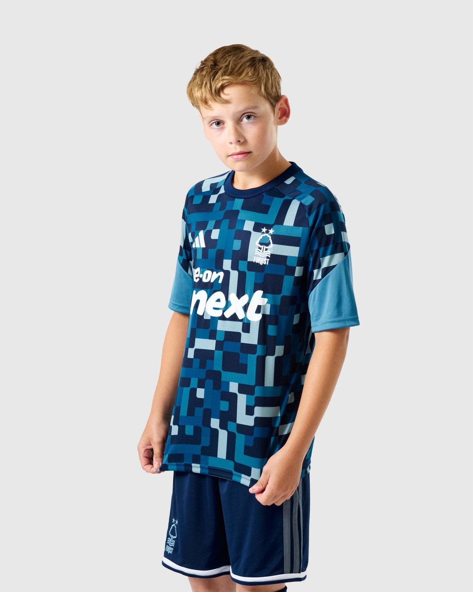 Kids Nottingham Forest Blue Pre-Match Jersey 2026/27 Kids Nottingham Forest Blue Pre-Match Jersey 2026/27