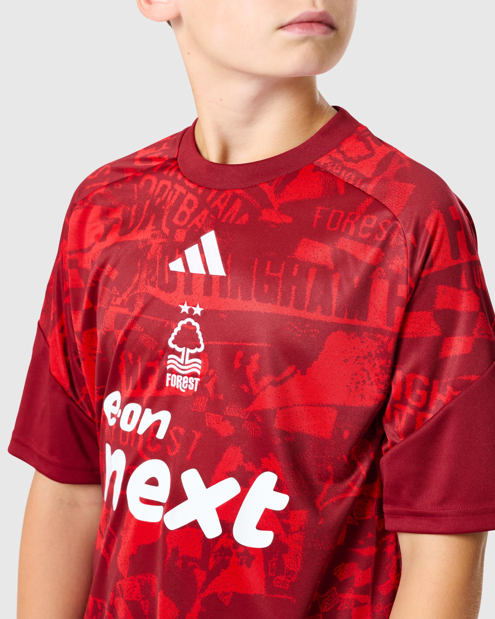 Kids Nottingham Forest Red Pre-Match Jersey 2026/27 Kids Nottingham Forest Red Pre-Match Jersey 2026/27