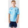 Kids Nottingham Forest light blue third jersey front view with white marbled print