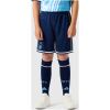 Kids Nottingham Forest navy third shorts front view with light blue side stripes