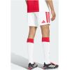 Mens Ajax Home Shorts 2026/27 Mens Ajax Home Shorts 2026/27 white shorts back view showing red adidas logo and side stripes on model