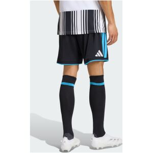 Mens Newcastle United Home Shorts 2026/27 black shorts rear view showing white Adidas 3-bar logo and blue trim