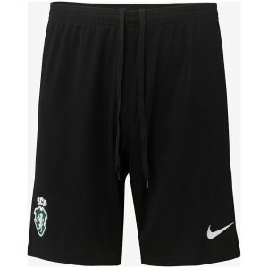 Mens Sporting CP Home Shorts 2026/27 front view in black with green crest